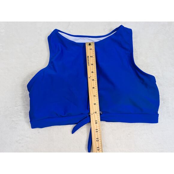 Blue Floral Moderate Coverage Two-Piece Swimsuit Size XL - Picture 7 of 9